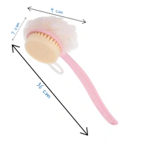 Neo Clean 2-in-1 Bath Body Brush with Soft Loofah & Bristles – Long-Handled Back Scrubber for Wet & Dry Use, Shower Brush for Women & Men, Perfect for Body, Face & Spa Washing (Random Colours, Pack Of 2)