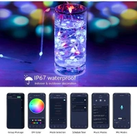 Neo Clean Smart Fairy Lights 10M, 100 LED RGB String Lights with USB & Bluetooth, App & Remote Control – Plug-in Decorative Lights for Diwali, Christmas, Outdoor & Indoor Use