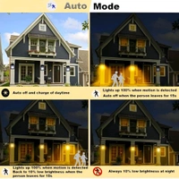 Neo Clean Solar Wall Lights Outdoor Motion Sensor - Auto-Charging Waterproof LED Sconce for Front Porch, Patio, and Garden - Warm Yellow Security Lamp (Pack of 1)