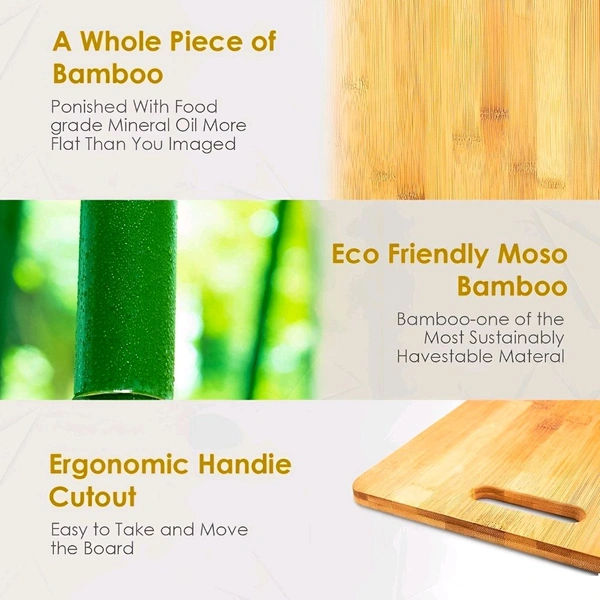Neo Clean Stainless Steel Knife Set with Wooden Chopping Board – 5-Piece Kitchen Set with Scissors for Vegetable & Meat Cutting