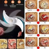 Neo Clean Electric Mini Garlic Chopper 250ML - USB Rechargeable Portable Food Chopper for Fruits, Vegetables, Onion & Garlic - Mini Kitchen Slicer