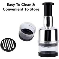 Neo Clean Manual Vegetable Chopper - Onion, Garlic, Hand Press Mincer, Cutter, Twister, Dicer Kitchen Tool - Pack of 1