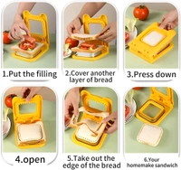 Neo Clean Square Sandwich Cutter and Sealer - Uncrustables Maker for Pocket Sandwiches (Random Colour)