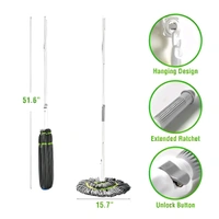 Neo Clean Stainless Steel Microfiber Twist Mop | Self-Wringing Squeeze Mop with Extendable Handle for Home & Office Floor Cleaning | Reusable Dust Mop (Random Color)