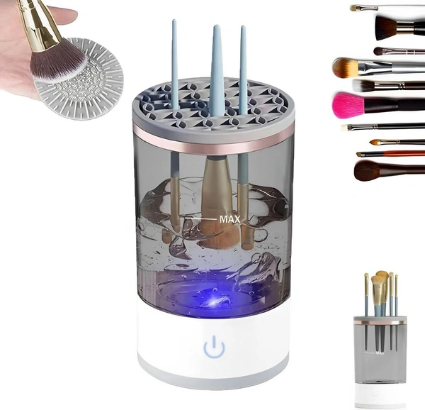 Electric Makeup Brush Cleaner and Dryer – Automatic, Portable, Quick Deep Cleaning for All Brush Sizes