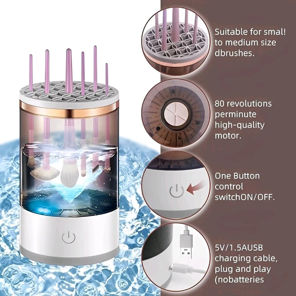Neo Clean Electric Makeup Brush Cleaner and Dryer – Automatic, Portable, Quick Deep Cleaning for All Brush Sizes