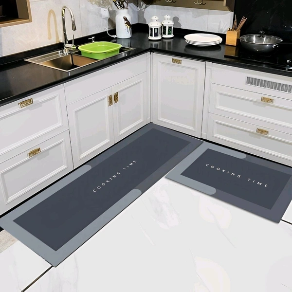 2 Pcs Waterproof Memory Foam Kitchen Mats – Comfort Standing Desk Mats & Runner Rugs for Kitchen Floor, Sink Area