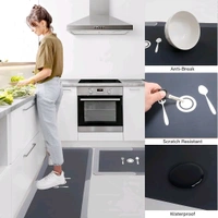 Neo Clean 2 Pcs Waterproof Memory Foam Kitchen Mats – Comfort Standing Desk Mats & Runner Rugs for Kitchen Floor, Sink Area