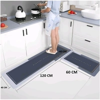 Neo Clean 2 Pcs Waterproof Memory Foam Kitchen Mats – Comfort Standing Desk Mats & Runner Rugs for Kitchen Floor, Sink Area