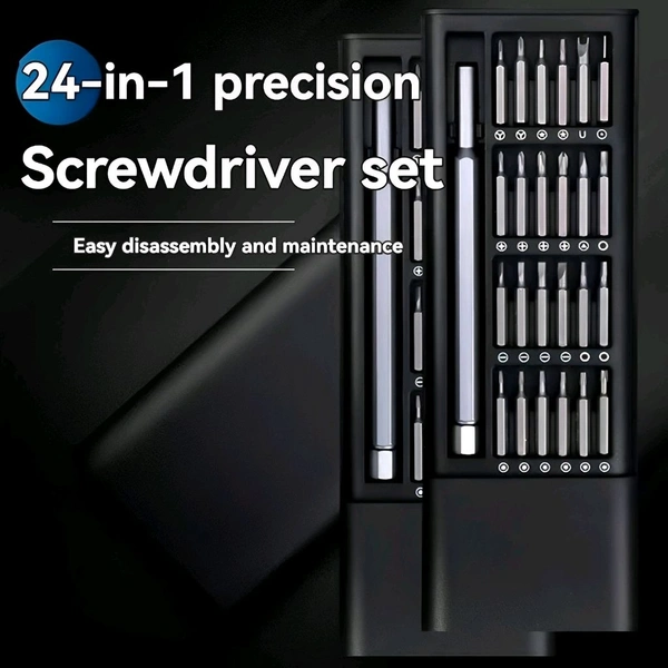 Neo Clean 24-in-1 Magnetic Precision Screwdriver Set with Aluminum Bits and Portable Case – Micro Driver Tool Kit for Electronics Repair