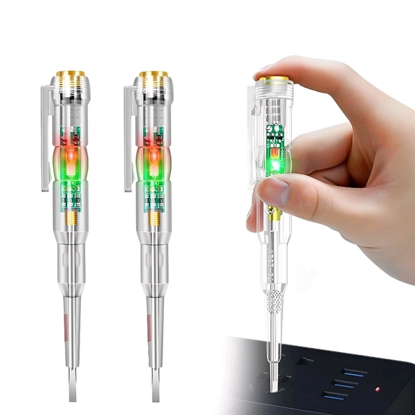 Non-Contact AC/DC Voltage Tester Pen 70-250V - LED Electrical Circuit Tester Screwdriver & Power Detector