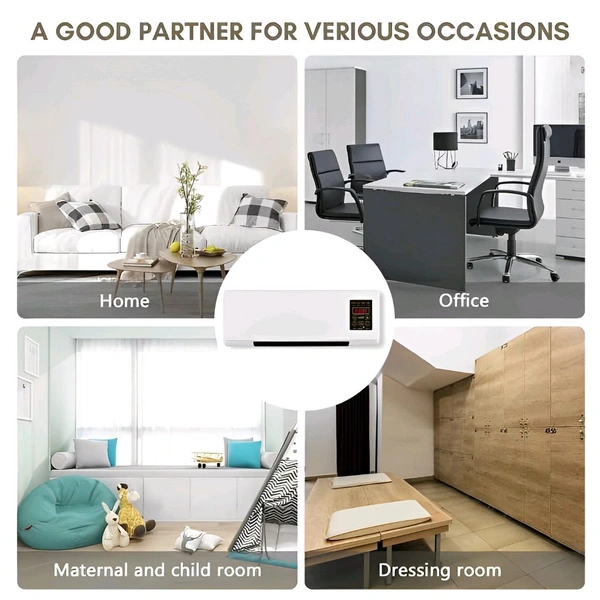 Neo Clean 2-in-1 Portable Smart Air Cooler & Heater - Mini Wall-Mounted Split AC Design Cooler with Remote Control, Air Curtain Fan for Home & Office Cooling & Heating System