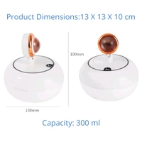 Neo Clean 2-in-1 Sunset Lamp Air Humidifier | USB Rechargeable Quiet Aroma Diffuser & 360° Sunset Projector Light | Decorative Fogger & Air Freshener