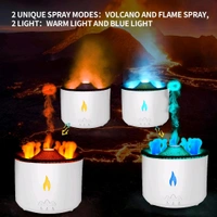 Neo Clean Volcano Flame Humidifier with Essential Oil Diffuser & Remote - Noiseless Portable Aromatherapy Machine for Home, Office, and Large Rooms | Auto Shut-Off Atmosphere Light