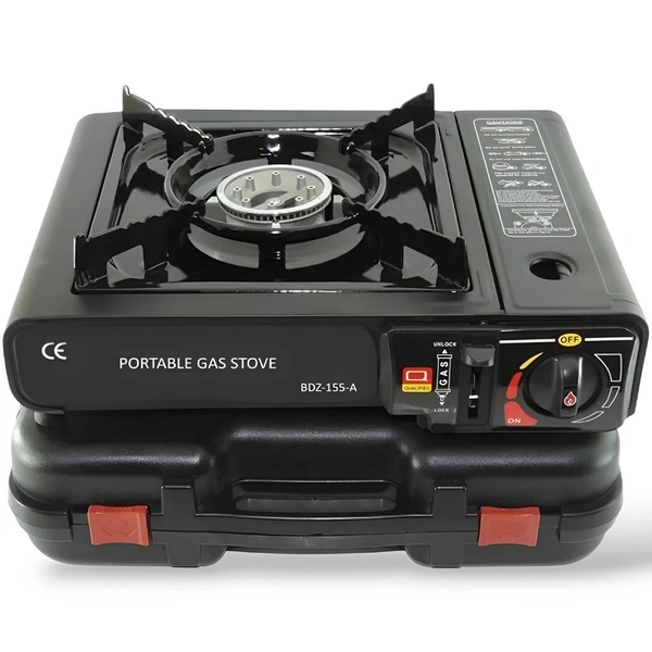 Neo Clean Portable Camping Gas Stove with Carry Case - 2900W Compact Outdoor Stove, Compatible with Gas Cartridges & External Gas Cylinders