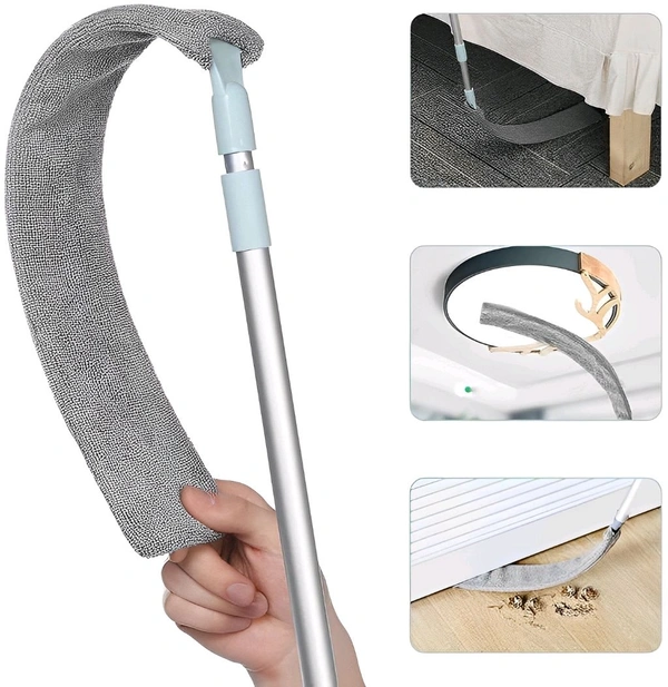 Retractable Microfiber Gap Dust Cleaner with Extension Pole – Under Appliance, Bed, Sofa & High Ceiling Duster