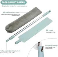 Neo Clean Retractable Microfiber Gap Dust Cleaner with Extension Pole – Under Appliance, Bed, Sofa & High Ceiling Duster