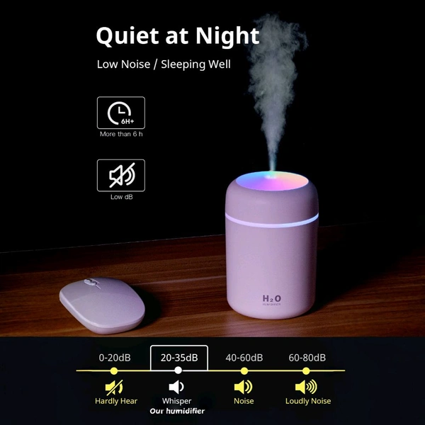 H2O Ultrasonic H2O Cool Mist Humidifier & Essential Oil Diffuser – Quiet Aroma Diffuser for Home & Room Moisture Control