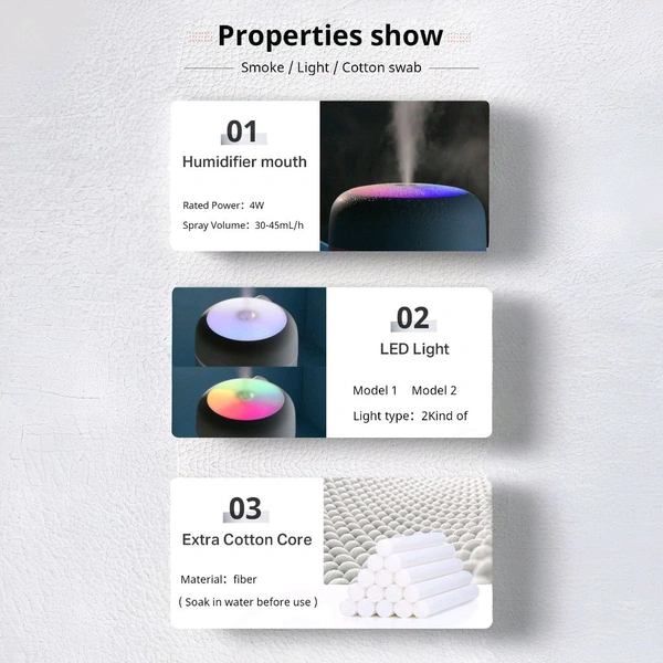 H2O Ultrasonic H2O Cool Mist Humidifier & Essential Oil Diffuser – Quiet Aroma Diffuser for Home & Room Moisture Control