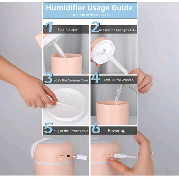 H2O Ultrasonic H2O Cool Mist Humidifier & Essential Oil Diffuser – Quiet Aroma Diffuser for Home & Room Moisture Control