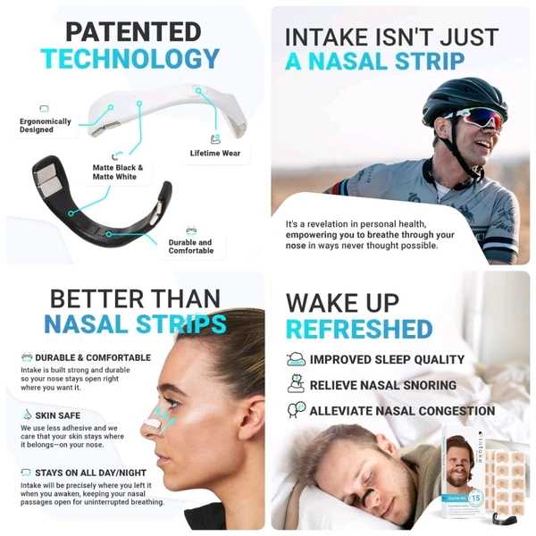 Neo Clean Magnetic Nasal Dilator Strips for Breathing | Anti-Snoring Starter Kit (15 Count, Multi) | Instant Snore Relief, Better Sleep, Skin-Safe