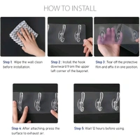 Neo Clean 6-in-1 Heavy Duty Self-Adhesive Waterproof Wall Hooks – No Drilling Hangers for Bathroom, Kitchen, Shower, Cloth & Utensil Hanging
