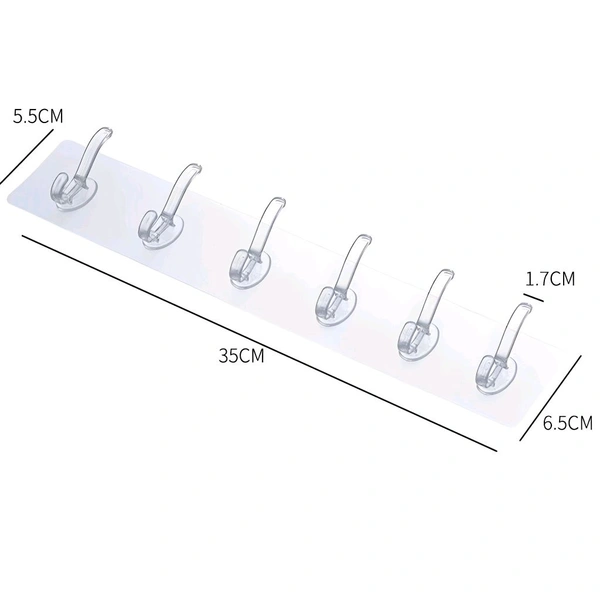 Neo Clean 6-in-1 Heavy Duty Self-Adhesive Waterproof Wall Hooks – No Drilling Hangers for Bathroom, Kitchen, Shower, Cloth & Utensil Hanging