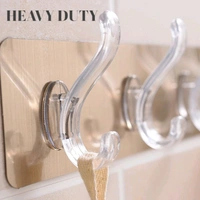 Neo Clean 5-in-1 Heavy Duty Self-Adhesive Wall Hooks - Waterproof Sticky Hooks for Hanging, Transparent Finish (Pack of 1)