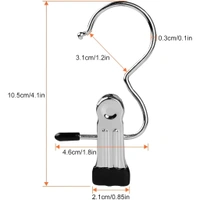Neo Clean 12-Piece Boot Hanger Clips - Heavy Duty Laundry Hooks for Clothes, Socks, Towels, Pants, Travel, and Closet Organization