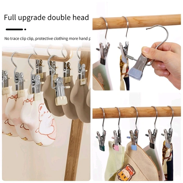 Neo Clean 12-Piece Boot Hanger Clips - Heavy Duty Laundry Hooks for Clothes, Socks, Towels, Pants, Travel, and Closet Organization