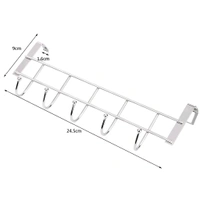 Neo Clean Heavy-Duty Over The Door Hook Rack with 5 Hooks – Metal Door Hanger for Towel, Coat, and Storage Organization