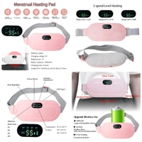 Neo Clean Portable Cordless Heating Pad for Menstrual Cramps Relief – Adjustable Temperature & Massage Modes, Stomach, Back & Belly Heat Therapy for Women (Pink)