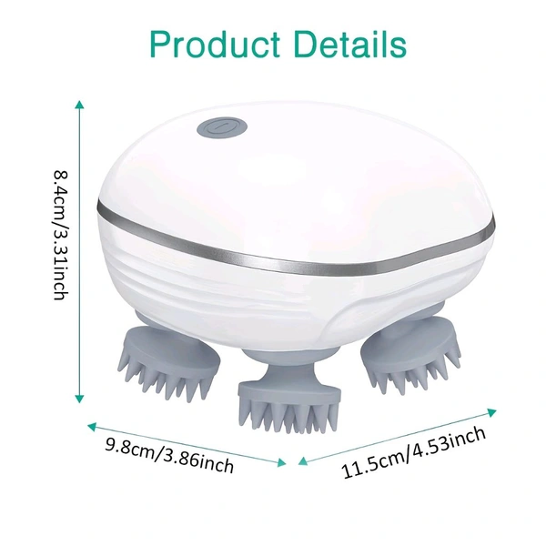 Neo Clean Electric Scalp Massager with Red Light Therapy | Hair Growth Booster & Hair Fall Control | 3-Speed Handheld Massager for Deep Scalp Cleaning & Stress Relief