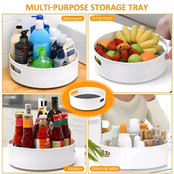 Neo Clean 360° Rotating Spice Rack & Organizer – Lazy Susan for Kitchen, Pantry & Bathroom (Random Colour, Pack Of 1)