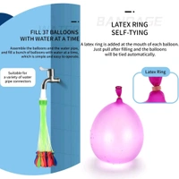 Neo Clean Automatic Fill & Tie Magic Water Balloons for Holi – Multicolor (111 Balloons, Pack of 3 Bunches) | Fast Self-Sealing Water Bombs