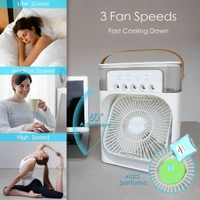 Neo Clean Portable Mini Air Conditioner Fan – Evaporative Cooler with 7-Color LED, 3 Speeds, 3 Mist Modes & Timer for Home, Office & Bedroom
