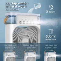 Neo Clean Portable Mini Air Conditioner Fan – Evaporative Cooler with 7-Color LED, 3 Speeds, 3 Mist Modes & Timer for Home, Office & Bedroom