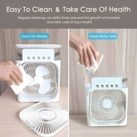 Neo Clean Portable Mini Air Conditioner Fan – Evaporative Cooler with 7-Color LED, 3 Speeds, 3 Mist Modes & Timer for Home, Office & Bedroom