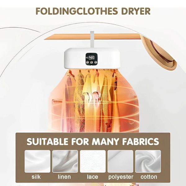 Neo Clean Portable Electric Clothes Dryer – Mini Foldable Drying Machine with Timer for Travel, RV, Apartment, Home Use