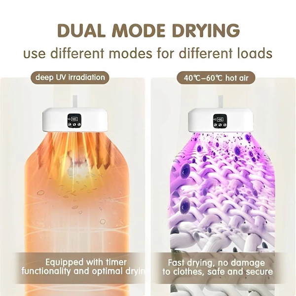 Neo Clean Portable Electric Clothes Dryer – Mini Foldable Drying Machine with Timer for Travel, RV, Apartment, Home Use