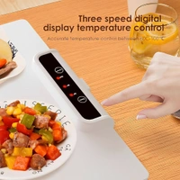 Neo Clean Silicone Electric Food Warmer Mat – Full Surface Heating Pad with 3 Temperature Settings, Portable Rollable Hotplate for Dining Table