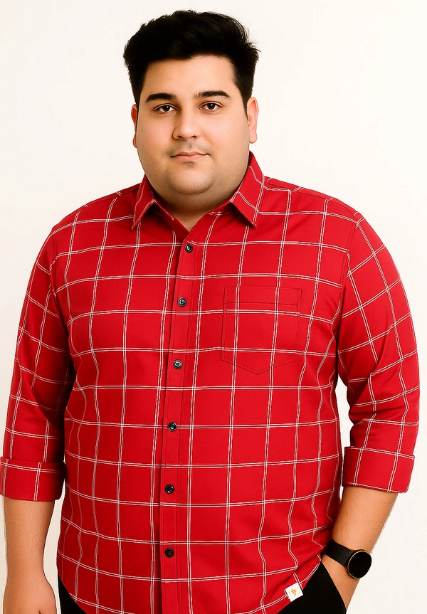 Ekstra EKSTRA Casual Shirts Plus Size Full Sleeves Checks CE005 - 4XL