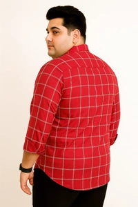 Ekstra EKSTRA Casual Shirts Plus Size Full Sleeves Checks CE005 - 4XL