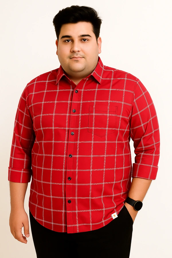 Ekstra EKSTRA Casual Shirts Plus Size Full Sleeves Checks CE005 - 4XL
