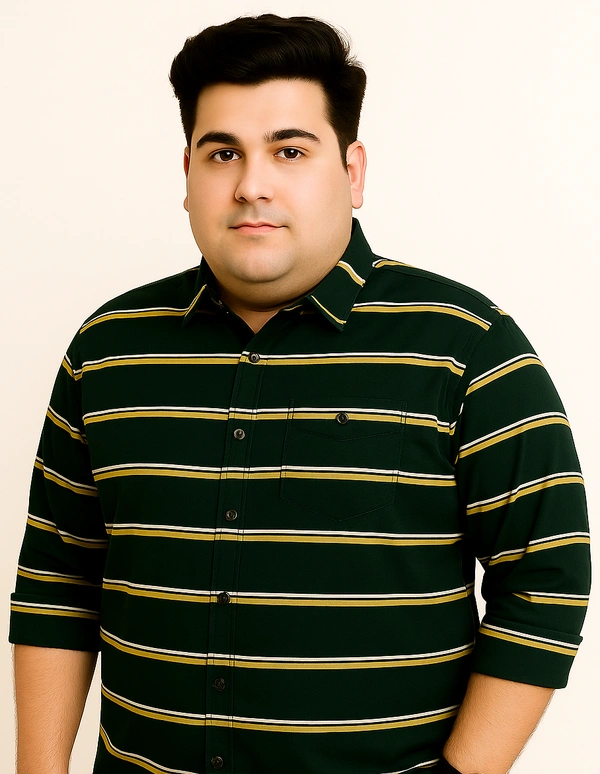 Ekstra EKSTRA Casual Shirts Plus Size Full Sleeves Stripes CE012 - 3XL