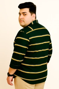 Ekstra EKSTRA Casual Shirts Plus Size Full Sleeves Stripes CE012 - 3XL