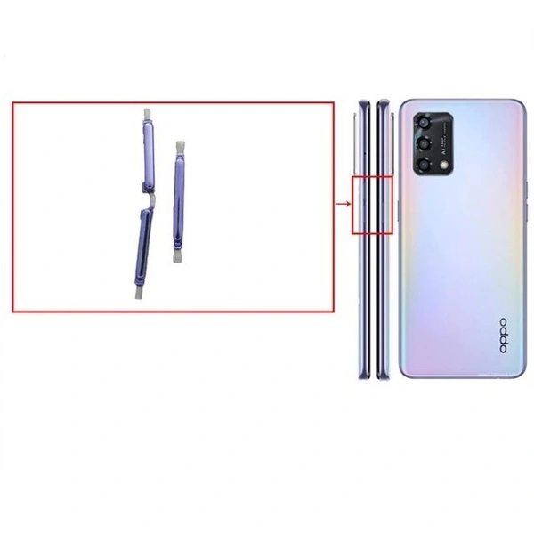 Oppo For Oppo Reno 6 Lite CPH2365 External Side Power On Off Volume Outer Rubber Key Button