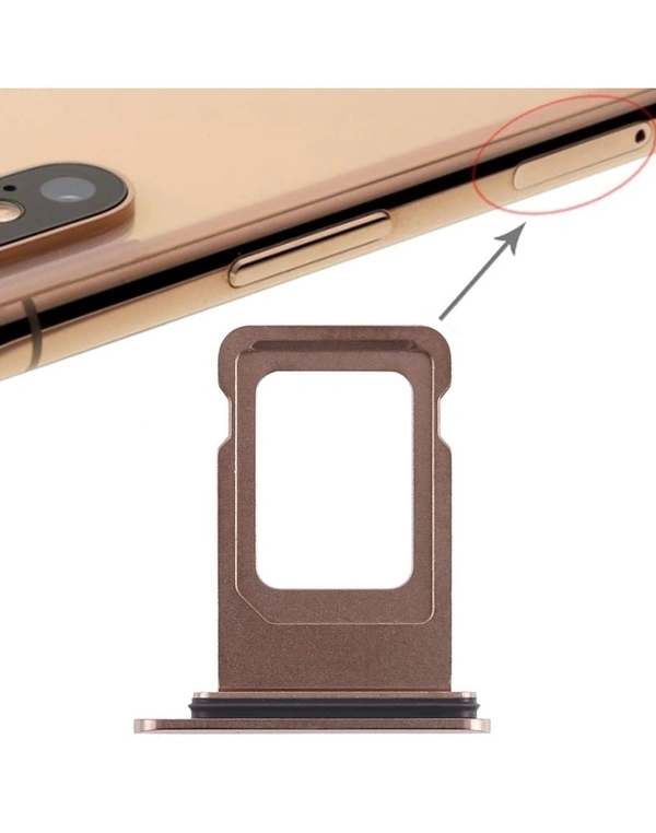 Apple For iPhone XS Max Sim Card Holder Slot Nano Sim Tray Replacement (Gold)