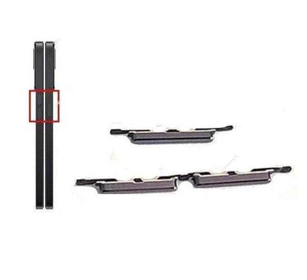 OnePlus For OnePlus 10R 5G External Side Power On Off Volume Outer Rubber Key Button Black