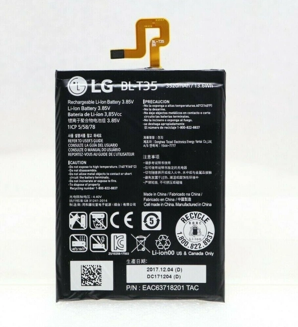 LG For BL-T35 Google Pixel 2 XL GA00136-IN / G011C (3520mAh) Replacement Battery